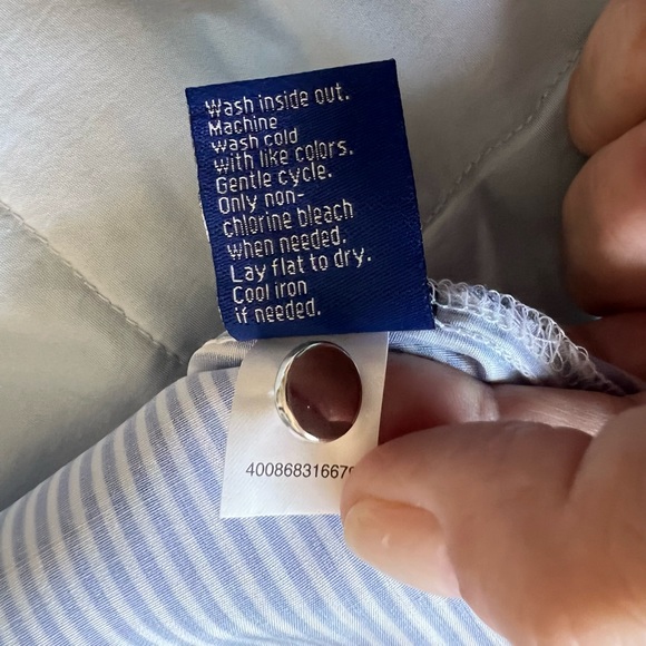 Apt. 9 Embellished Bell Sleeve Blue & White Stripe with Pearls Small - Picture 11 of 15